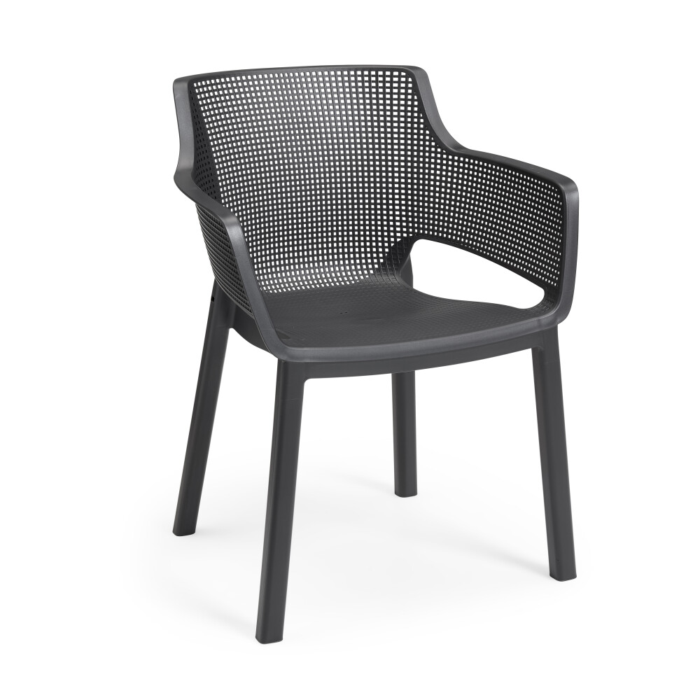 Keter Elisa Chairs - 6 Pack Black