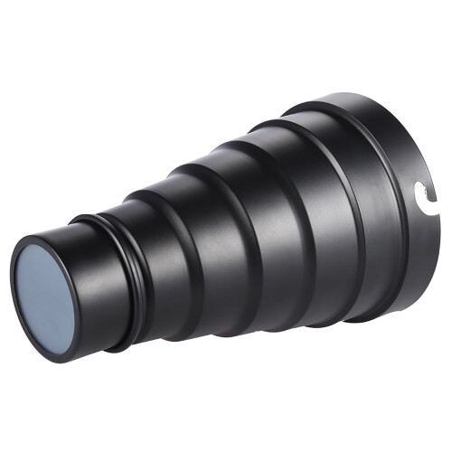 Aluminium-Snoot mit Wabengitter und 5 Farbfiltern