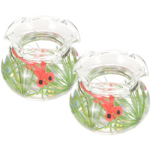 Juego de mini peceras OUNONA – 2 piezas, 3x3x2cm