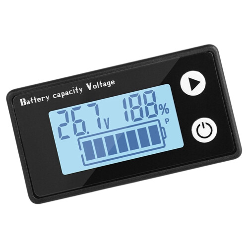 DC9-100V Battery Capacity Indicators LCD Car Motorcycle-white