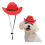 Cowboyhat til hunde og katte – justerbar sort mini 1
