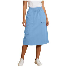 Women's Cargo Skirt Elastic High Waist Utility Workwear-Blue XL