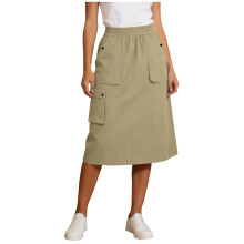 Women's Cargo Skirt Elastic High Waist Utility-light khaki M
