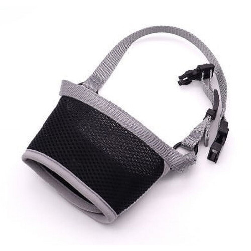 Soft Adjustable Mesh Dog Muzzle for Small Dogs 1 Pack