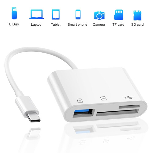 Čítačka kariet USB-C pre karty Micro SD a SD až do 2 TB