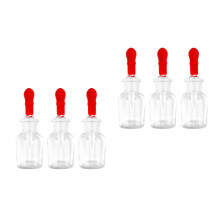 6Pièces Flacons À Pipette En Verre Pour Parfums Liquides Clairs