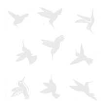 Packung mit 9 Aufklebern zum Schutz vor Vogelkollisionen für