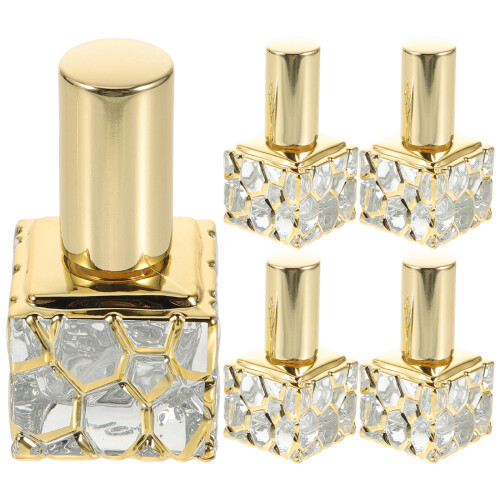 5Pièces Vaporisateurs Rechargeables Verre Voyage Mini Cube