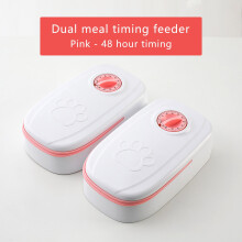 Automatisk dyrefôringsautomat med timer, 48 timers dobbel skål for katter og