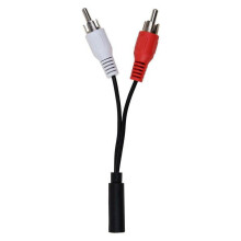 Cavo adattatore audio da 3,5 mm femmina a doppio RCA maschio