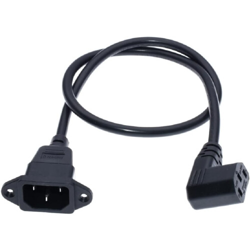 Cable de alimentación en ángulo recto C14 a C13 de 60 cm (2 pies)
