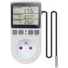 Digitale Thermostatsteckdose mit Sonde für Heizung und Kühlung