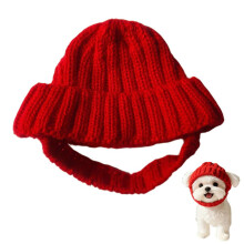Gestrickte Haustiermütze für kleine bis mittelgroße Hunde und Katzen