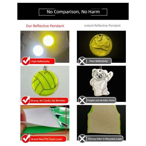 Pendentif porte-clés réfléchissant-Blanc argenté 1