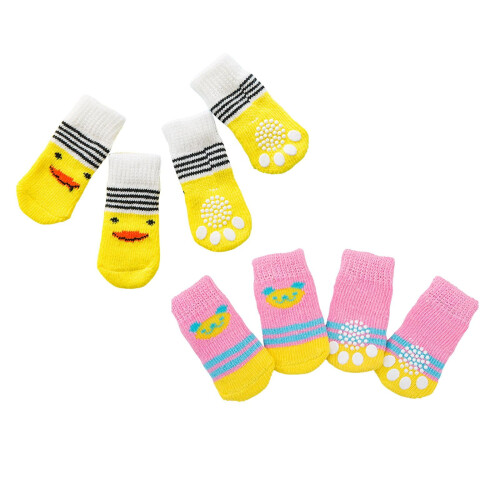 Hundesocken mit Silikonsohlen – 8-teiliges Set