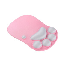 Tappetino per mouse a forma di zampa di gatto con supporto per il polso in silicone