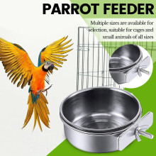 Ciotola in acciaio inossidabile per cibo per uccelli e piccoli animali domestici