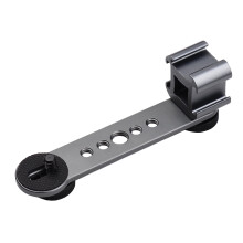 Blitzschuhhalterung aus Aluminium mit 1/4"- und 3/8"-Gewinde