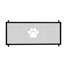 Portão dobrável para animais de estimação, 80x60cm, estrutura metálica, barreira de segurança.