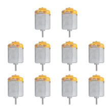 10 pezzi di mini motori DC da 3V, 16500 rpm, albero da 2 mm, gialli