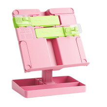 Desktop-ABS-Leseständer mit Seitenclip, ausziehbarer,-Rosa
