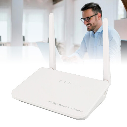 Router 4G LTE 300 Mbps, 2 antenne, SIM micro bianca