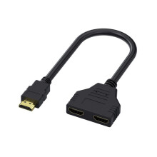 Divisor HDMI 1 entrada 2 saídas Preto