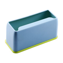 Suporte de plástico para pá de areia de gato, facilitando o armazenamento.