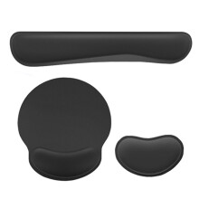 Juego de reposamuñecas ergonómicos con base de goma para ordenador (3 piezas)