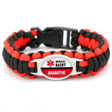 Paracord-Überlebensarmband für Diabetes-Alarm