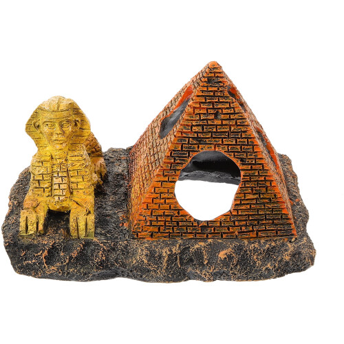 Pyramidformad harts akvariegrottedekor