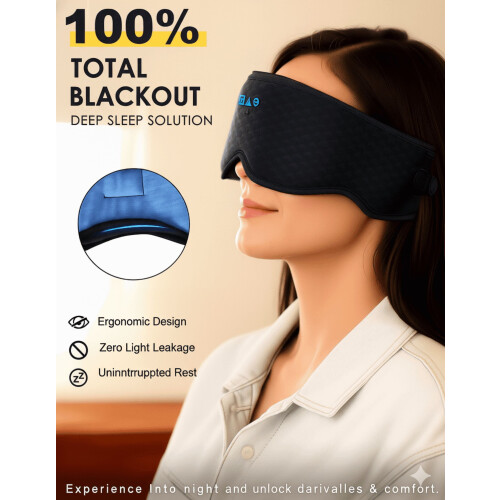 Μάσκα ύπνου με ακουστικά Bluetooth5.4 – Αποσπώμενη 3D 1