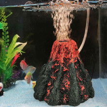 Aquarium Vulkaan Luchtbelletjesornament van Hars 16x5x11cm