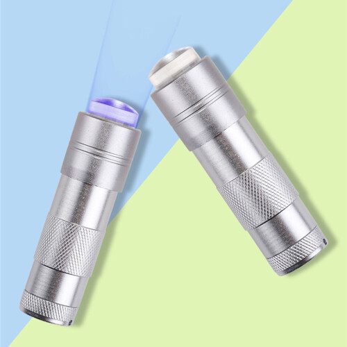 LED-UV-kynsilamppu taskulampulla silikonipäällä