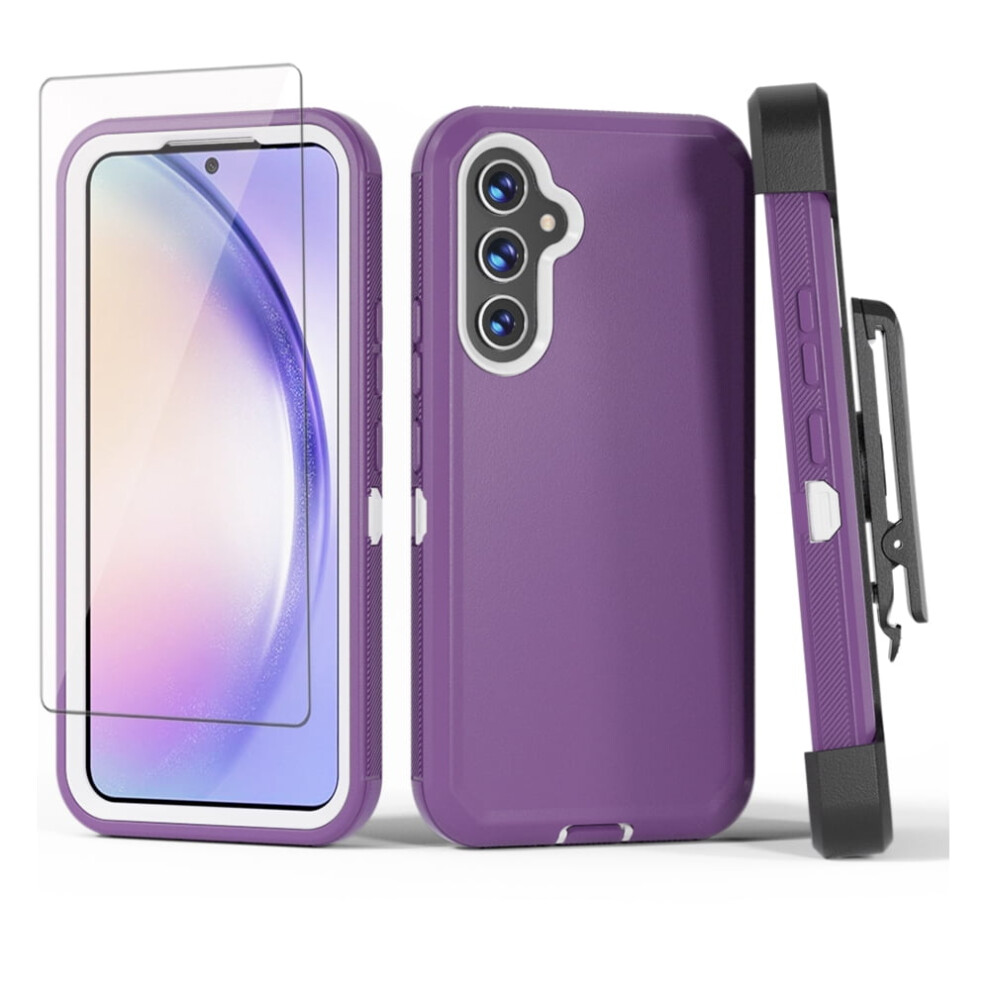 Xhy Galaxy A54 5G Case With Screen Protector & Belt Clip 9450273257136