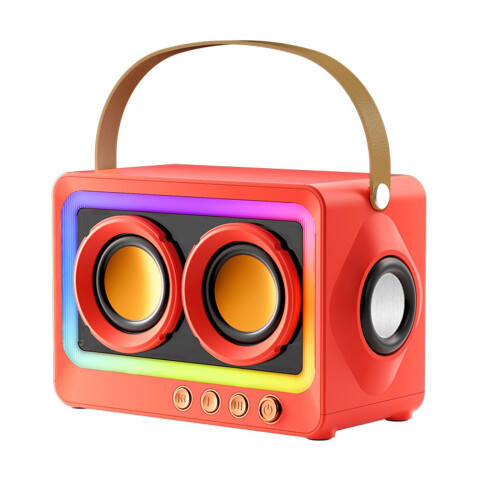Caixa de som Bluetooth com drivers de 36 mm e luzes RGB de 5,3 polegadas.