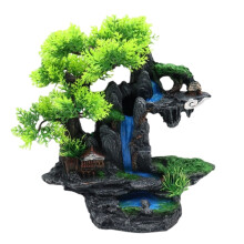 Adorno de casa con cascada para acuario y terrario