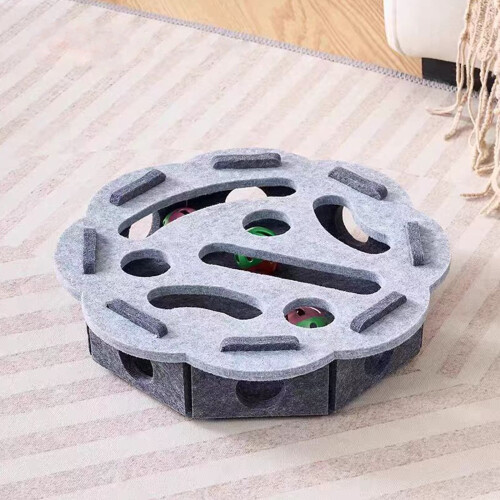 Interactive Puzzle Maze Box for Cats with 3 Balls and