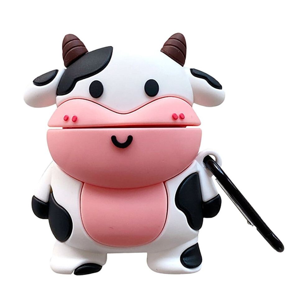 3D Cow Silicone Earbuds Case For Wireless Headphones 9450273259758
