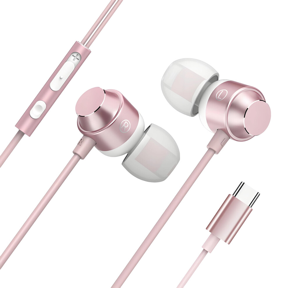 Wired Usb-C Earbuds With Mic And Noise Reduction 913466075867