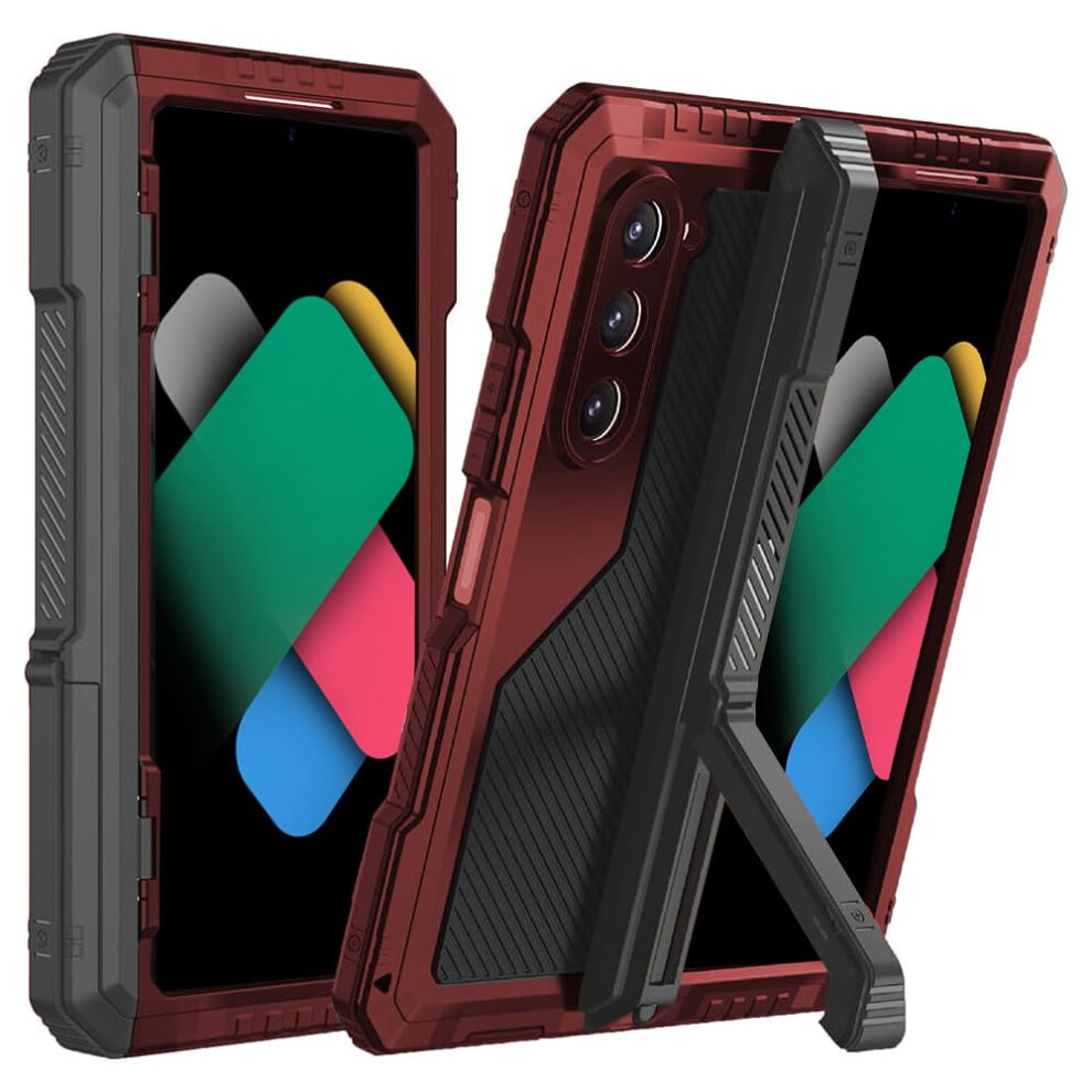 Metal Case For Samsung Z Fold 5 Â Rugged Full-Body 9450273273457