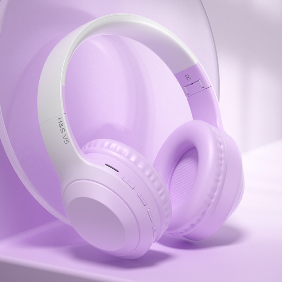 Portable Bluetooth Headphones Noise Cancelling 30H Purple 938499034803