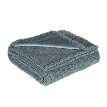 Manta impermeable para mascotas, color gris, de tela suave y gruesa.