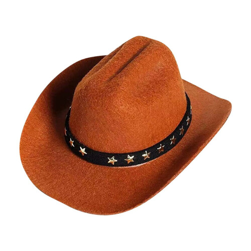 Καπέλο Cowboy για Σκύλους και Γάτες – Ρυθμιζόμενο Καφέ M