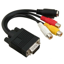 Adaptador VGA para S-Video e RCA AV