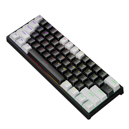 Μηχανικό πληκτρολόγιο παιχνιδιών RGB με μπλε διακόπτες, 61 πλήκτρων