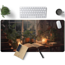 Book Lover Skrivebordsmåtte Mørk Academia XXL 80x40cm