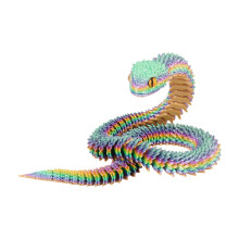 Serpent articulé imprimé en 3D, jouet décoratif.