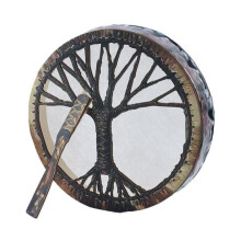 Sjamantromme med trommestikke, tre, 25 cm