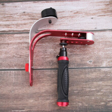 Roter Aluminium-Kamerastabilisatorgriff, 34 cm
